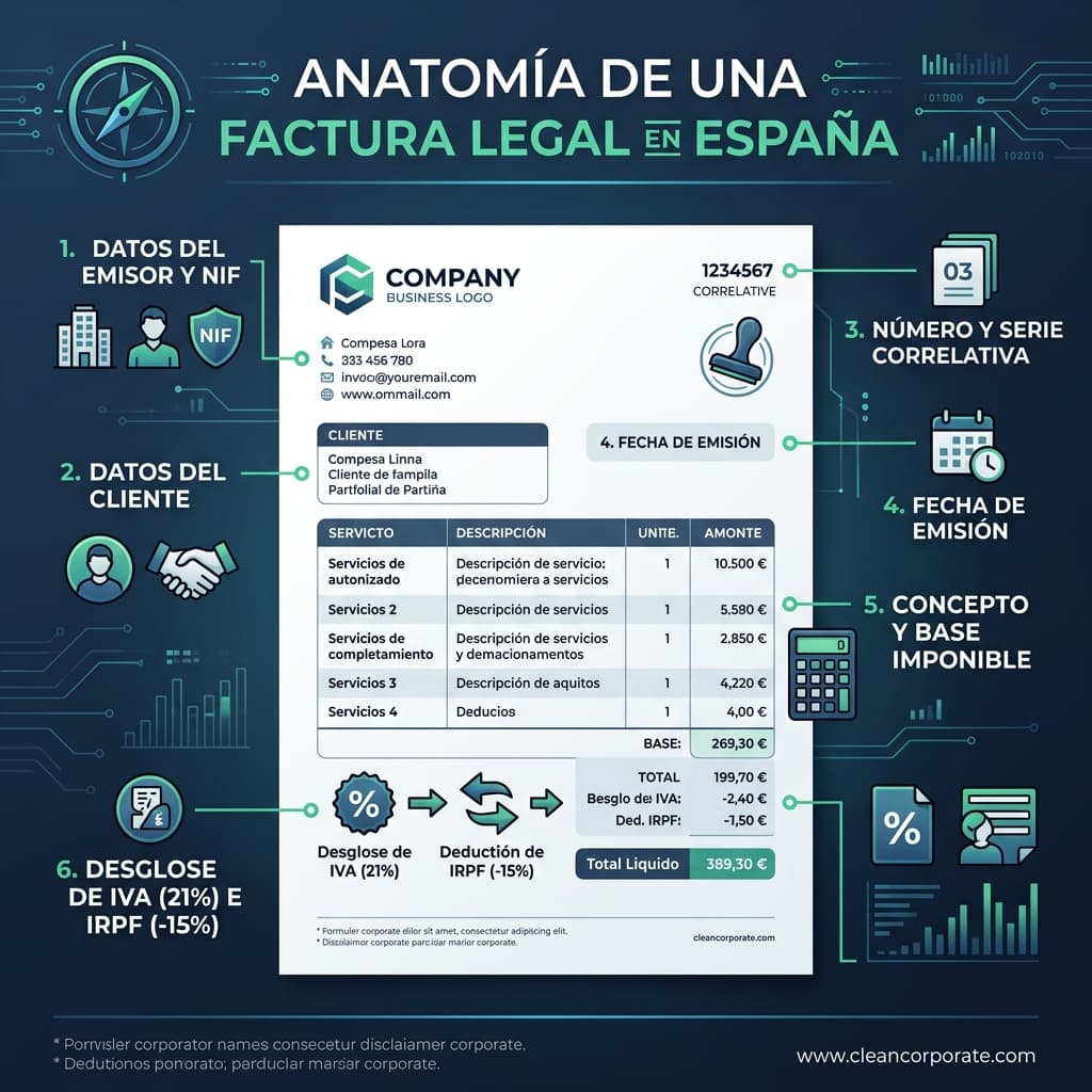 Anatomía de una Factura Legal en España